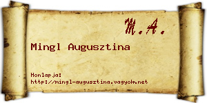 Mingl Augusztina névjegykártya